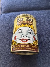 Zuzu Ginger Snap Metal Tin 1982 National Biscuit Company Nabisco VTG Clown Mint picture
