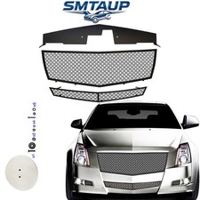 Black Mesh Grille Fits Cadillac 08-13 CTS Stainless Front Grill Insert Replace picture