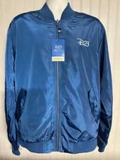 D23 Expo 2024 Disney Blue Reversible Bomber Jacket 70th Anniversary Size Large picture