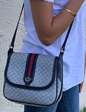 Authentic 1980s Gucci Micro GG Web Stripe Crossbody Bag picture