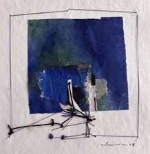 LEO RABKIN Small Signed Collage (1963) Abstract MoMA Whitney  picture
