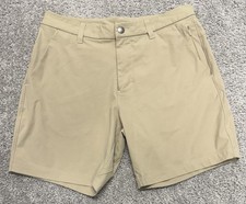 Lululemon Commission Short 7 inseam Mens 30 Tan Khaki Chino Golf Stretch LM7AFMS picture