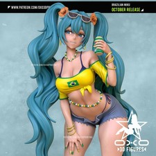 Brazilian Miku Anime - Fan Art Multi Part Resin 3D Printed Kit picture