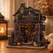 Personalized Witchy Apothecary Wooden Block, Halloween Cottage Decor picture