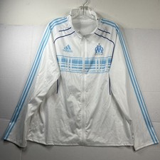 Adidas Olympique Marseille Presentation Jacket 2010 White Blue NO TAG picture