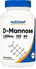 Nutricost D-Mannose 500mg Per Capsule, 120 Capsules, 1000mg Per Serving picture