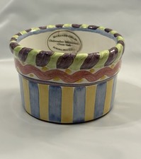 Retired MacKenzie-Childs Piccadilly Ceramic Ramekin Souffle Bowl 2006 picture