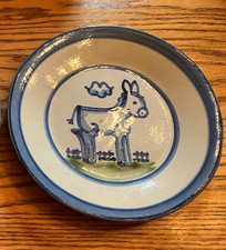 MA Hadley Pottery~Louisville, KY~Donkey Luncheon Plate ~Hand Painted & Signed picture