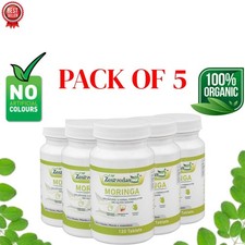 Zest.ve.das Organic Moringa 120 Tablets Superfood Energy Pack of 5 picture