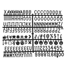 Felt Letter Board Letters Numbers 3/4 Inch Black Alphabet Changeable picture