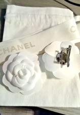 one Authentic Chanel  Camellia Flower Brooch, 2 & 3/4