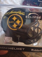 Mini Helmet Eclipse Signed Steelers QB Terry Bradshaw Hof  picture