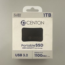 Centon PortableSSD 1TB Portable External SSD USB 3.2 USB-C 1100MB/s Black picture