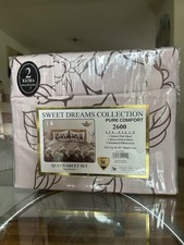 Sweet Dreams Queen Sheet Set in Light Pink with Floral Outline picture