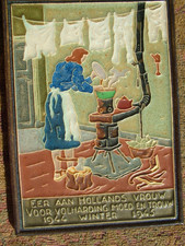 VINTAGE DELFT CLOISONNE WINTER 1944-45 WINTER 5 1/2