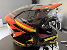 KTM Supertech M10 Helmet by Alpinestars, Black/Orange/Yellow, Large Used picture