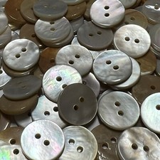 Real MOP Mother Of Pearl White/Rainbow Flat Shell Button 15mm 18mm 20mm 23mm 2h picture