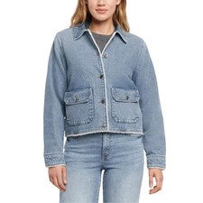 New With Tag Woolrich Women's Trucker Jacket, Black/Blue picture