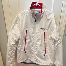 Polo Sport Ralph Lauren Men's White/Red Windbreaker Jacket XL Full Zip USA picture