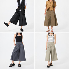 UNIQLO Unisex Nylon Culottes Wide Leg Shorts Relaxed Fit Cropped（4 colors) picture