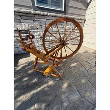 Stunning Antique Spinning Wheel Functions Smoothly With Foot Pedal picture