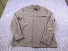 Lululemon Shirt Mens L Green Solid Long Sleeve Button Front Casual Woven Top picture