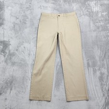 Vintage David Taylor Pants Mens 34x30 Beige Regular Fit Flat Front Khakis Office picture
