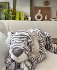 AUTHENTIC Jellycat Sacha Snow Tiger Large Plush Toy Doll 18 inch with Dust Bag picture