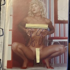 Blonde Bombshell Ginger Lynn Signed Autograph Vintage 8x10 Photo picture