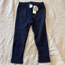 Baby GAP Cozy Lined Pants Leggings 3 Years NWT Navy Blue Elastic Waist picture