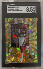 1998 Bowman's Best - Terrell Owens #44 Atomic Refractor /100 picture