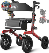 Walker with Seat for Seniors, Z57 Outdoor Rollator Walker with 12