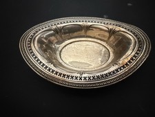 J. S. Company Sterling silver Reticulated Bread Bowl / Tray picture