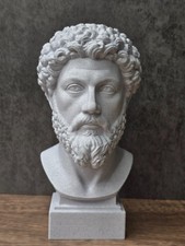 Marcus Aurelius Bust Roman Emperor Statue Stoic Philosophy Sculpture picture