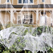 1000 sqft Spider Webs Halloween Decorations with 30 Fake Spiders picture
