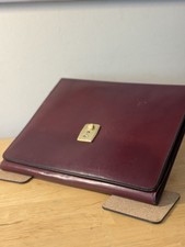 Vintage Bosca Full Grain Leather Burgundy Legal Padfolio Portfolio Organizer picture