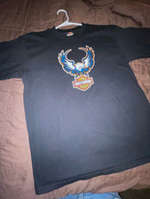 Vintage 1998 Harley-Davidson Motorcycles Made In USA Graphic Black T-shirt Sz XL picture