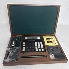 Vintage Westinghouse Walnut Desk Valet Organizer Alcraft Calculator Tested picture