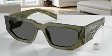 PRADA PR 09ZS 25A40L Transparent Military Green Dark Grey 54 mm Men's Sunglasses picture