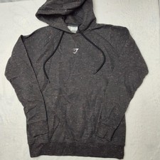 Gymshark Hoodie Mens Small Dark Gray Pink Speckle Fleece Pullover GLPO4001 picture