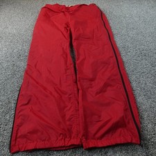 VTG LL Bean Pants Mens L Red Windbreaker Rain Shell Outdoor Hiking Trail USA 90s picture