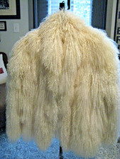 Vintage Mongolian Curly Lamb Fur Authentic Avanti Coat M/L - Hong Kong 60's-70's picture