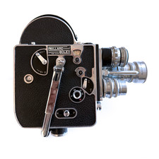 Beautiful PAILLARD BOLEX 16mm MOVIE CAMERA with Viewfinder picture