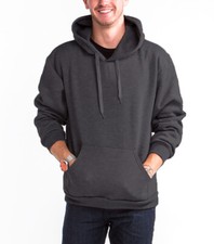 Mens Heavyweight Pullover Hoodie Jacket Unisex Fleece Plain Hooded Sweatshirt picture