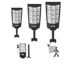Uimoso 8000W Outdoor Solar Street Lights, 450000LM LED, Dusk to Dawn, Pack of 3 picture