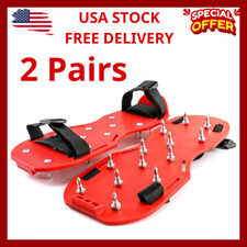 2 Pairs Spiked Shoes for Epoxy Floor Coating Installation w/ 2 Short Spikes picture