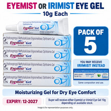 5 x Eyemist or Irimist Eye Gel 10g Dry Eye Lubricant Gel Exp 12/2027 picture