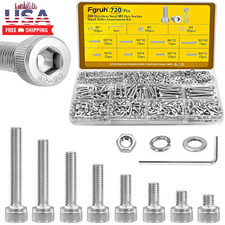 720Pcs M3 Screws Assortment Kit, Hex Socket Head Cap Bolts, Nuts & Washers Assor picture