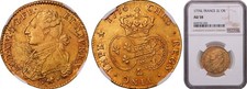 1776-L France Double Louis D'Or ⭐NGC AU58⭐BEAUTIFUL COIN FROM INDEPENDENCE YEAR⭐ picture