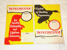 2 VINTAGE 1954 WINCHESTER CARDBOARD STORE DISPLAY, SHELL BOX OR AMMO BOXES picture